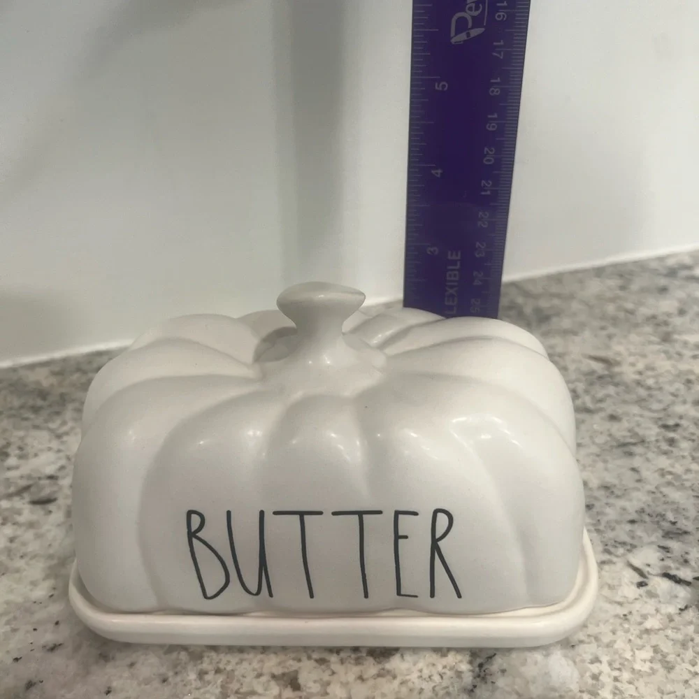 Rae Dunn White Ceramic Butter Dish